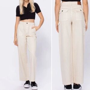 NWT Hidden Logan Dad Pant Jean Cream 28Waist